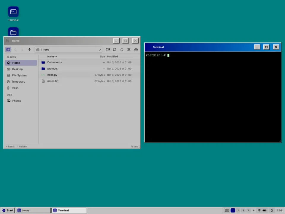 The Classic 98 desktop look in LinPad